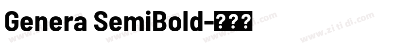 Genera SemiBold字体转换